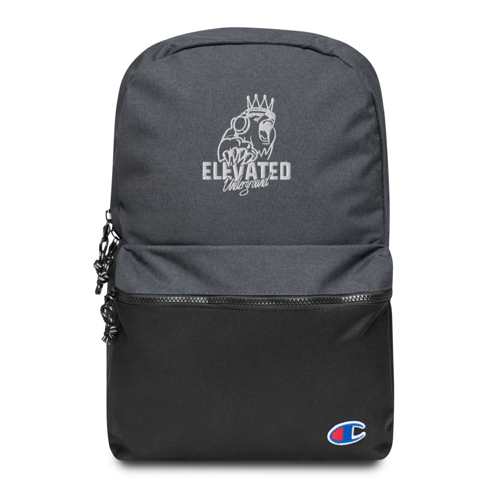 Elevated Underground Embroidered Champion Backpack (Black)